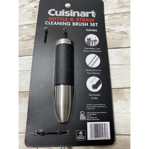 Cuisinart Flexible Bottle/Tumbler & Reusable Straw Brush Cleaner Set Brand New - Picture 4 of 7